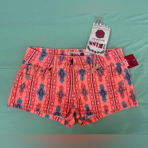Y2K LOW RISE SHORTS 1st KISS SIZE 0 JUNIORS NWT